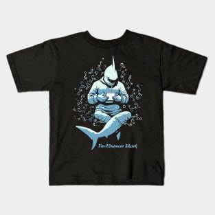 The Fin-Fluencer | A Shark T-Shirt Kids T-Shirt